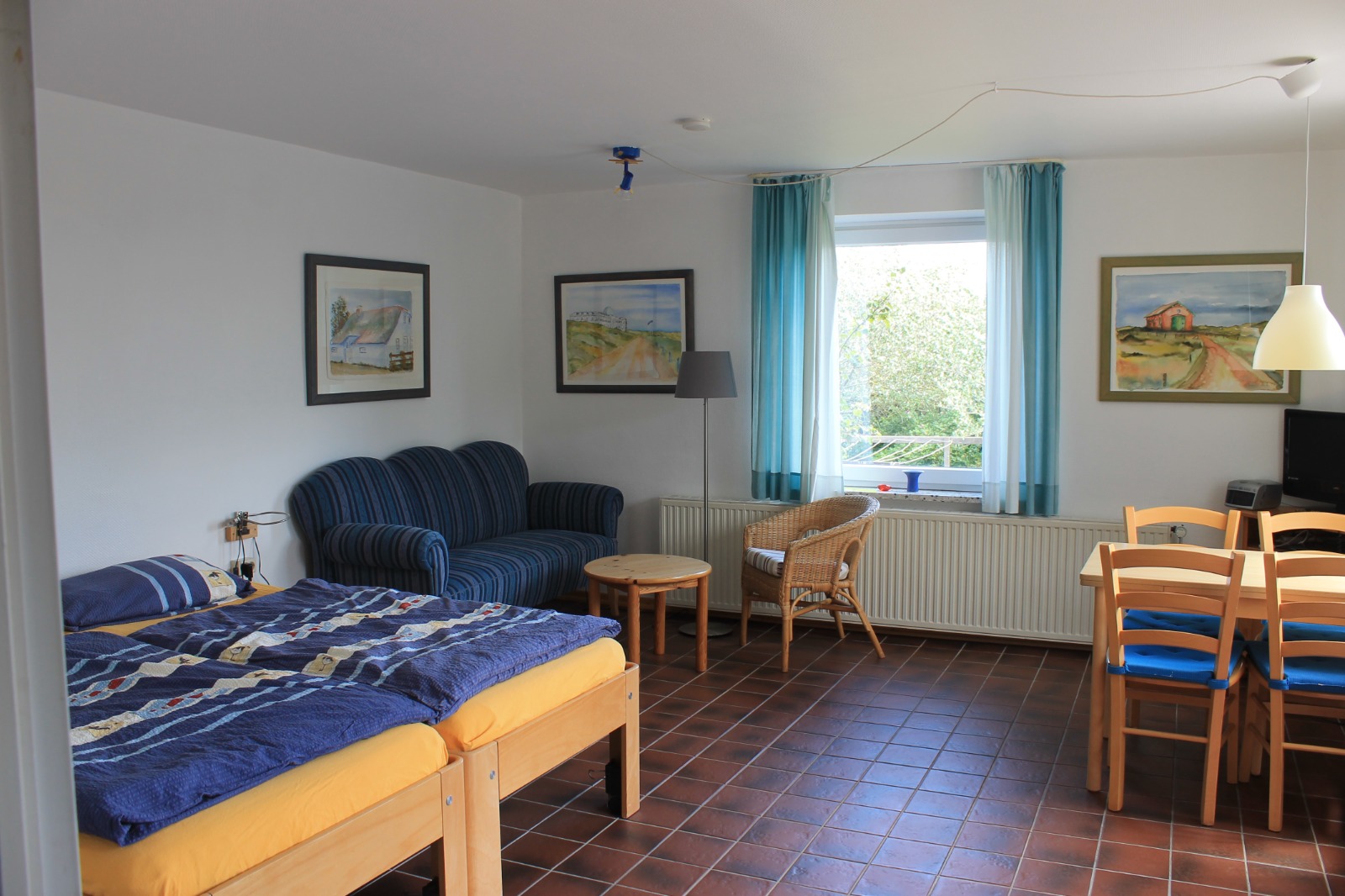 Plicht, Wohn-, Schlaf- und Esszimmer